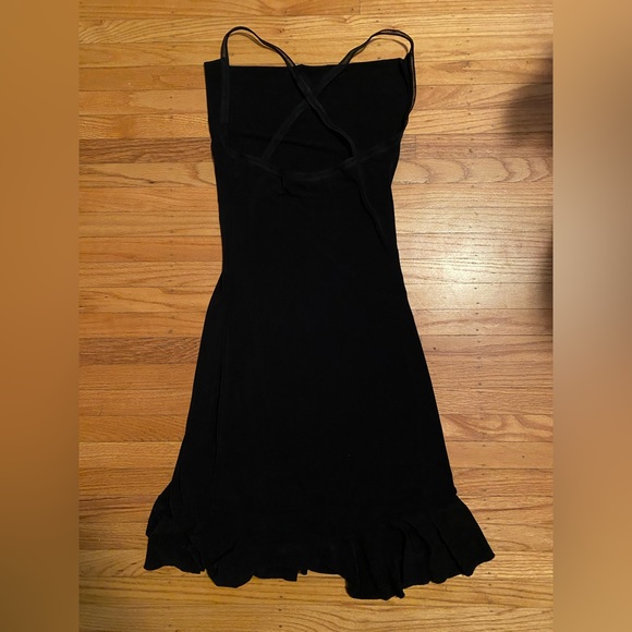 Black Dress Lace Cross Straps - Picture 1 of 2